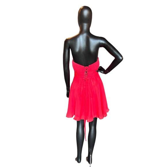 NWT Alyce Paris Red Organza Sweetheart A-line Party Dress - Picture 4 of 6